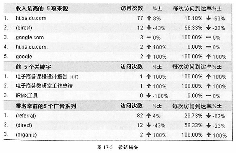 图17-5-营销摘要