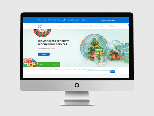 【外贸网站建设案例】南宁彩帕纸品制造有限公司